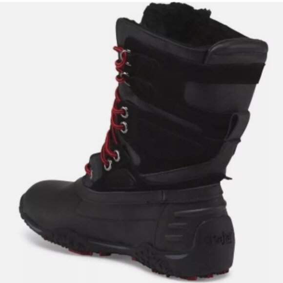 Pajar Black Winter Boots with Red Accents - Picture 3 of 13